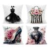 Fashion Women Cushion Pillowcase Printed Polyester 45X45Cm Throw Pillowcover Decorative Sofa Cushion Pillowslip Home Decor
