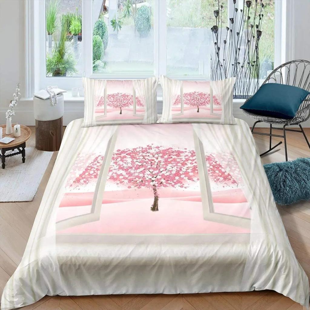 Tree Of Life Duvet Cover Set Polyester King Queen Full Size For Kids Boys Girls Bedding With Comforter Cover
