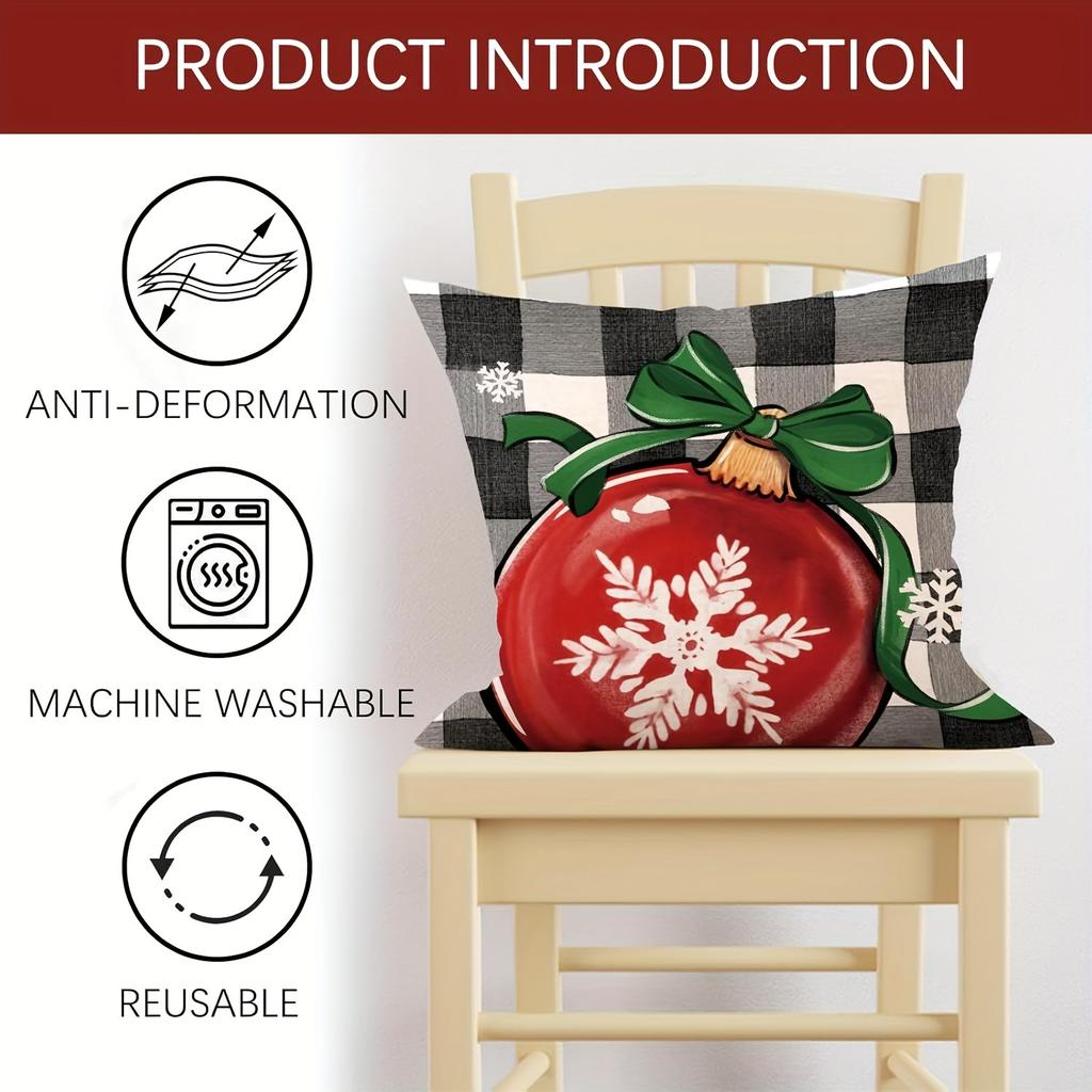 Christmas Pillowcases: Let it Snow, Merry Christmas, and Festive Designs Sofa bed cushion cover, New Year home decoration