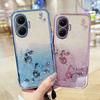 KADEM For Xiaomi Redmi Turbo 4 Pro 5G/Poco F7 5G Case Flower Pattern TPU Gradient Phone Cover with Lanyards