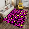 Leopard Print Pink Carpet suitable as a non-slip mat for the living room or bedroom sofa