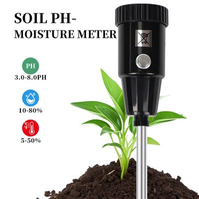 Testeur d'humidité du sol portable, testeur de sol professionnel, détecteur de pH étanche, analyseur d'humidité pour jardin, plantes, ferme de fleurs