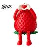 Desktop Organizer for Small Items 3D Printed Articulated Strawberry Storage Box Cute Figurine with Jewelry Earrings Movable Limbs Mini Trinket