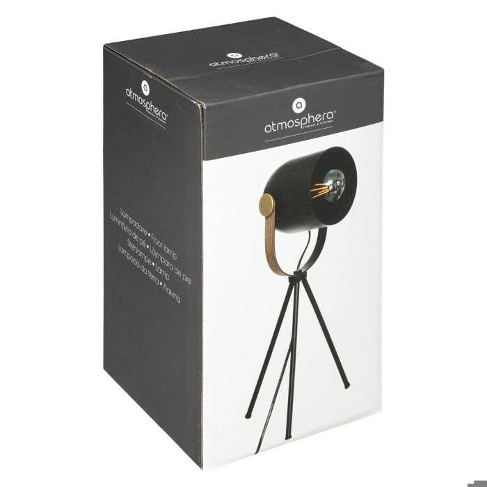 Lampe Trépied "Bil" Noir H45cm - Atmosphera Createur D'interieur