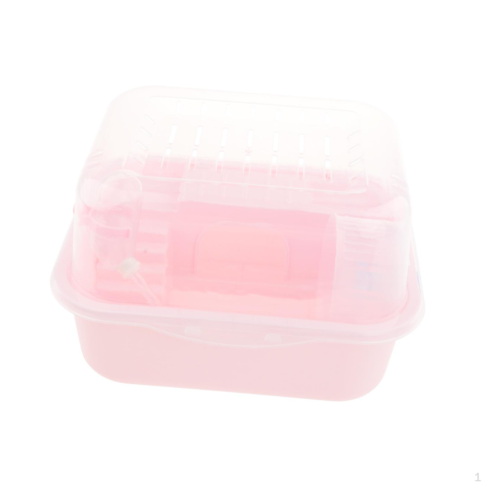 

Клетка для хомяка, вентиляция, креативный, легко чистящийся домик для маленьких животных, для мышей розовый