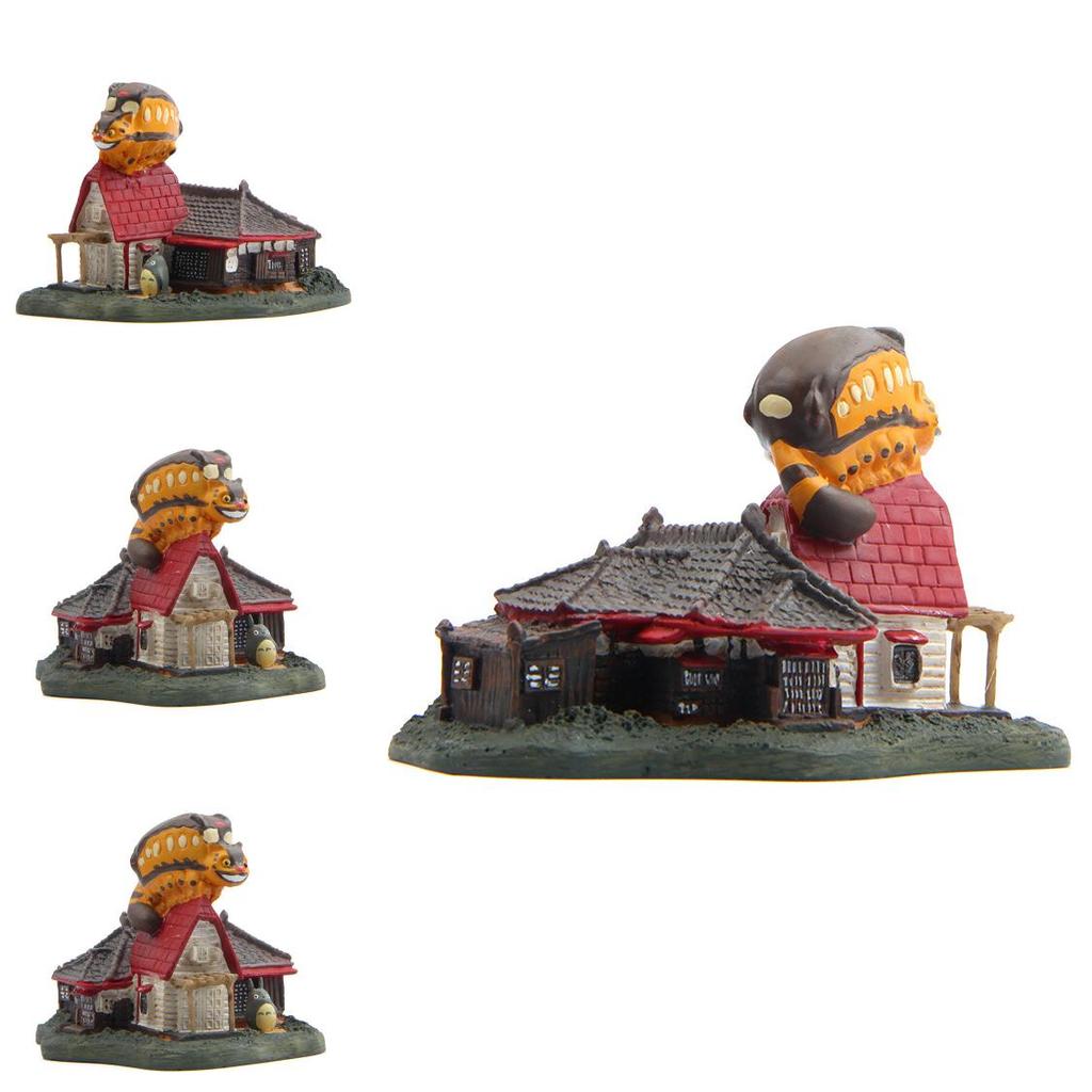 Cartoon My Neighbor Totoro Bus Cat Resin Miniature With Animal Design For Home Decor And Gift Giving