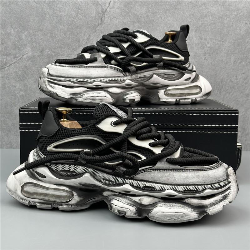 

Роскошные мужские желтые повседневные кроссовки, удобная обувь на платформе, мужские дизайнерские кроссовки, увеличивающие рост, мужская повседневная спортивная обувь 38 чёрный