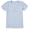 La vita è bella. T-shirt da donna a maniche corte Crusher-LITE con motivo Vita marina e Conchiglie a V