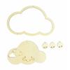 Dreamcatcher - MEGACREA DIY - Engraved Cloud - 5 Pcs - 19.9 X 12.6 Cm - Beige
