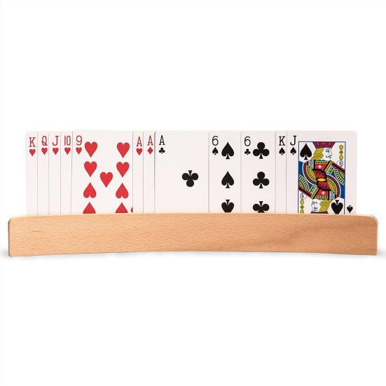 Poker Card Stand High Stability Smooth Edge Curved Shape Non-Slip Base Burr Free Reusable Playing-Card Holder Hands-Free Poker Stand Home Supplies