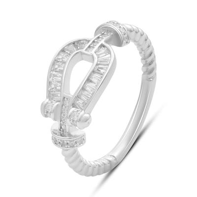 Silberring mit Zirkonia, Gewicht des Artikels 3,1 g (2184133)