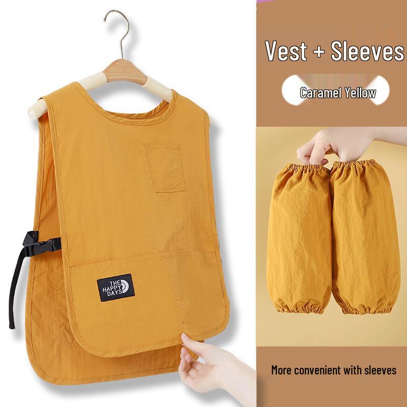 Grembiule Gilet per Bambini: Grembiule da Pittura per Bambini, Antimacchia, Impermeabile, per Calligrafia e Pasti della Scuola Primaria.