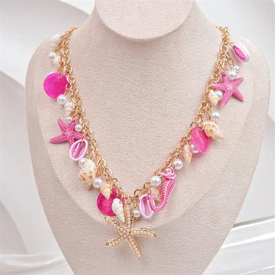 Summer Beach Shell Conch Sea Choker Necklace for Women Jewelry Handmade Bohemia Beads Chain Choker Vacation Accessories