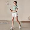 Yuebu Women's V-Neck Quick-Dry T-Shirt & Skirt Sports Set