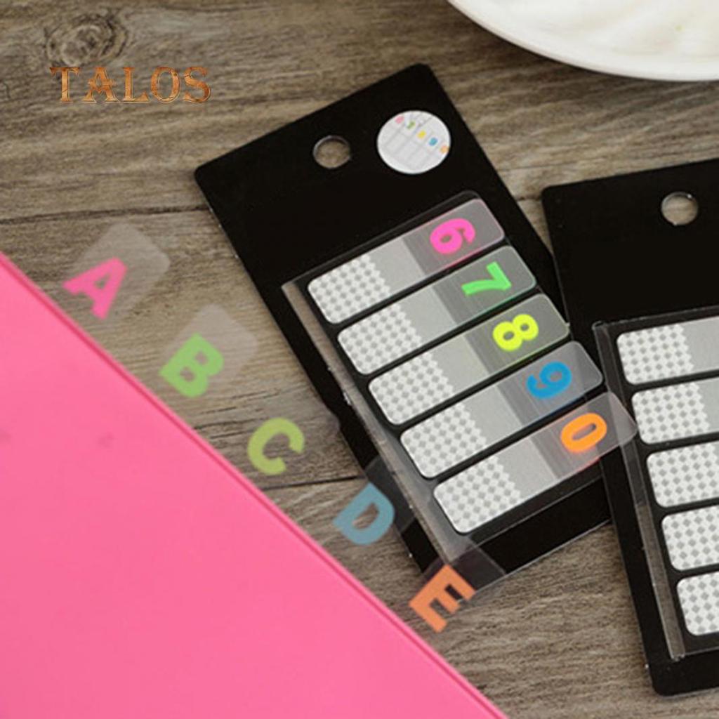 100 Pages Number Letter Symbol Sticker School Supplies Memo Mini Sticky Notes Writting Instruments