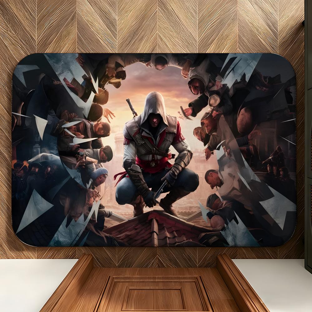 game A-Assassins Game C-Creed Floor Mat Soft Flannel Floor Mat Suitable for Entryways, Living Rooms, Bedrooms, and Bathrooms