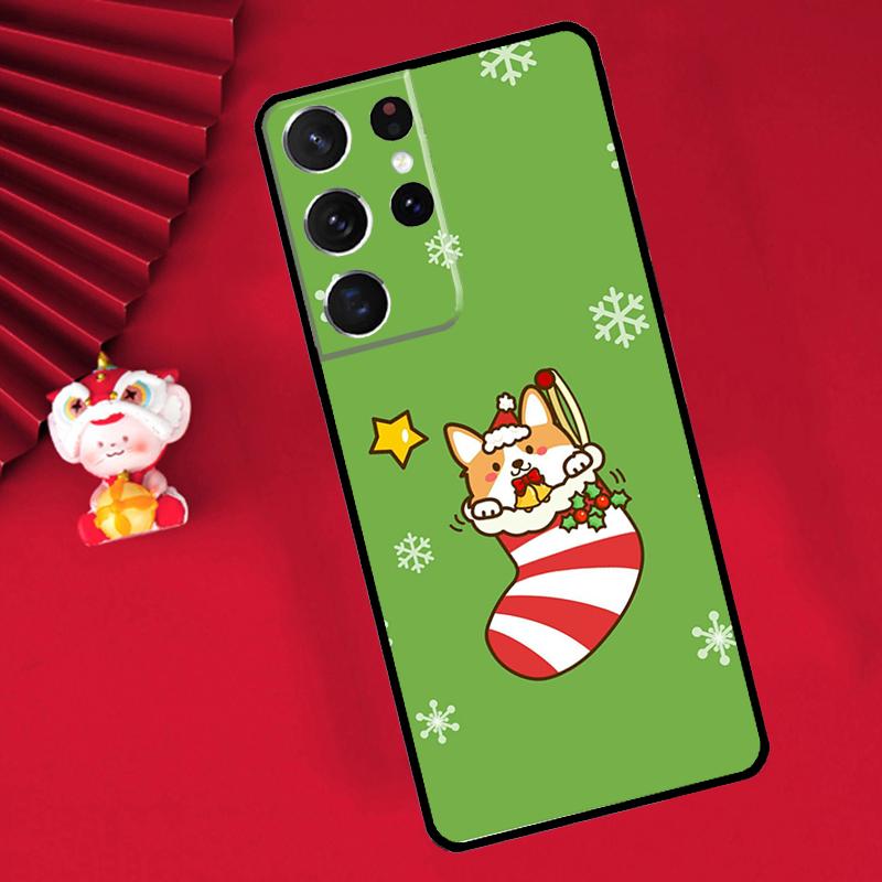 Cute Cartoon Corgi Case For Samsung Galaxy S25 S26 Ultra S21 S22 S20 S23 S24 Ultra Plus S10 S25 FE Cover Funda