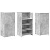 Reception Desk Concrete Grey 155x50x103.5 cm Engineered Wood