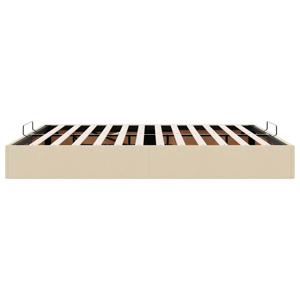 Ottoman Bed without Mattress Cream 160 x 200 cm Fabric