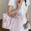 Vintage Pu Tote Bag Casual Students Purse 2026 New Large Capacity Shoulder Bag Polka Dot Zipper Commuting Handbag For Women