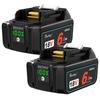 Waitley Makita BL1860 Compatible with Full Protection Circuit Cutoff Digital Battery Level 6000mAh Compatible with Makita 18V 6.0Ah 2-Pack Function, %