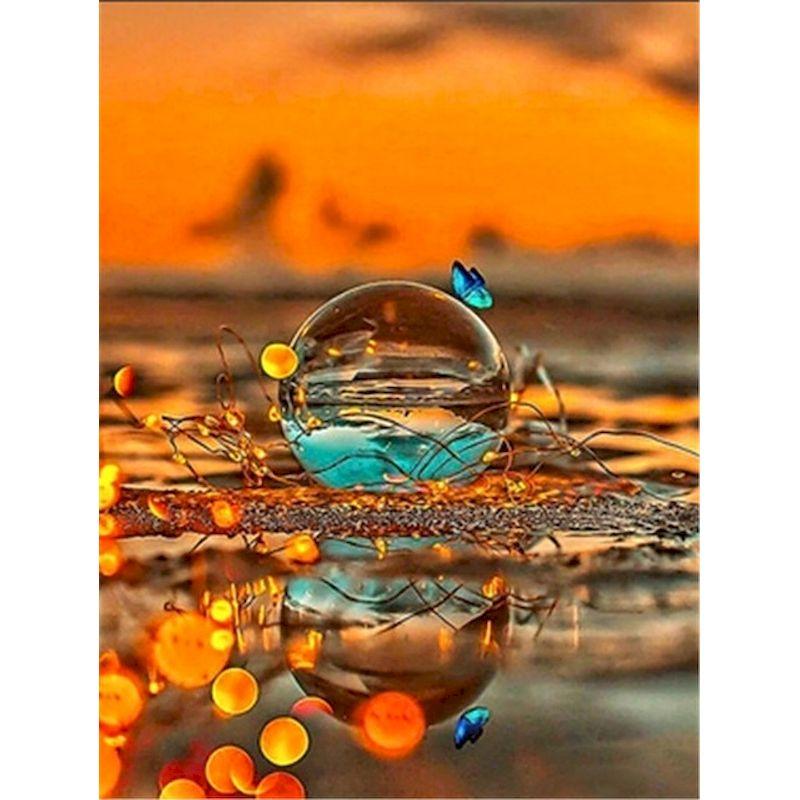 5d Diy Diamond Painting Glass Water Cup Scenery Mosaic Diamond Embroidery Full Square Cross Stitch Home Landscape Wall