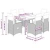 VidaXL Ensemble de bistro de jardin 7 pcs coussins gris poly rotin 3277035
