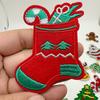 Christmas Embroidered Patches Repair Patch Self Adhesive Patch Cartoon Santa Claus Appliques For Apparel Bags Accessories