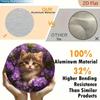 1pc Round Aluminum Metal Wall Sign Retro Kitten Purple Floral Waterproof Pet Lover Decor