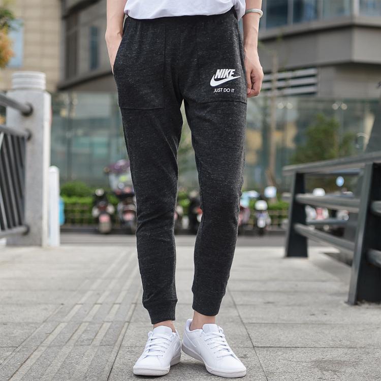 Nike Knitted Slim Fit Casual Breathable Sports Long Pants Women Bottoms Gray CN6903-010