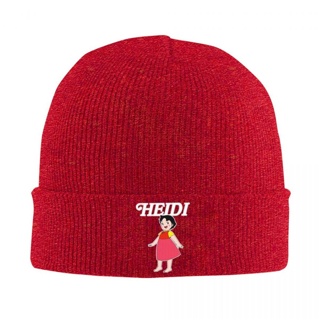 Cartoon Heidi Knitted Caps for Women Men Skullies Beanies Winter Hats Acrylic Warm Caps