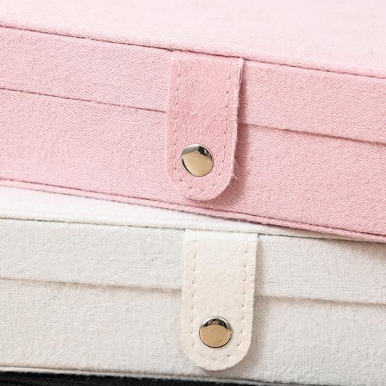 Plush Velvet Jewelry Box Small Travel Jewelry Case Organizer Portable Mini Display Storage Box for Rings Earrings Necklaces