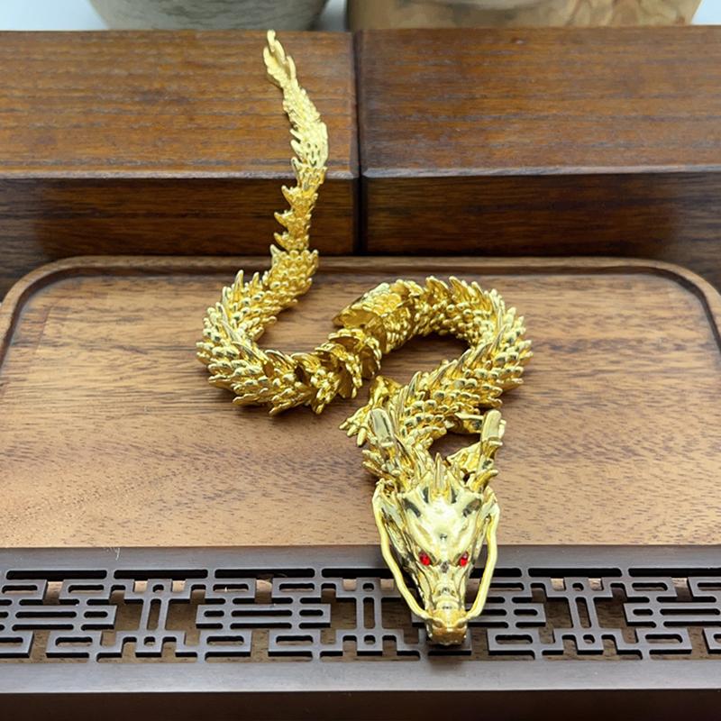 Alloy 3D Dragon Can Rotate Dragon Tabletop Arts And Crafts Decoration Dragon Statue Creative Gift Children'S Toy Gift