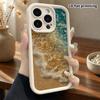 Phone Case: 2D Flat Design Suitable for iPhone 18 17 16 15 14 13 Pro Step Protection Case, Wave Beach, Christmas and Halloween Gifts