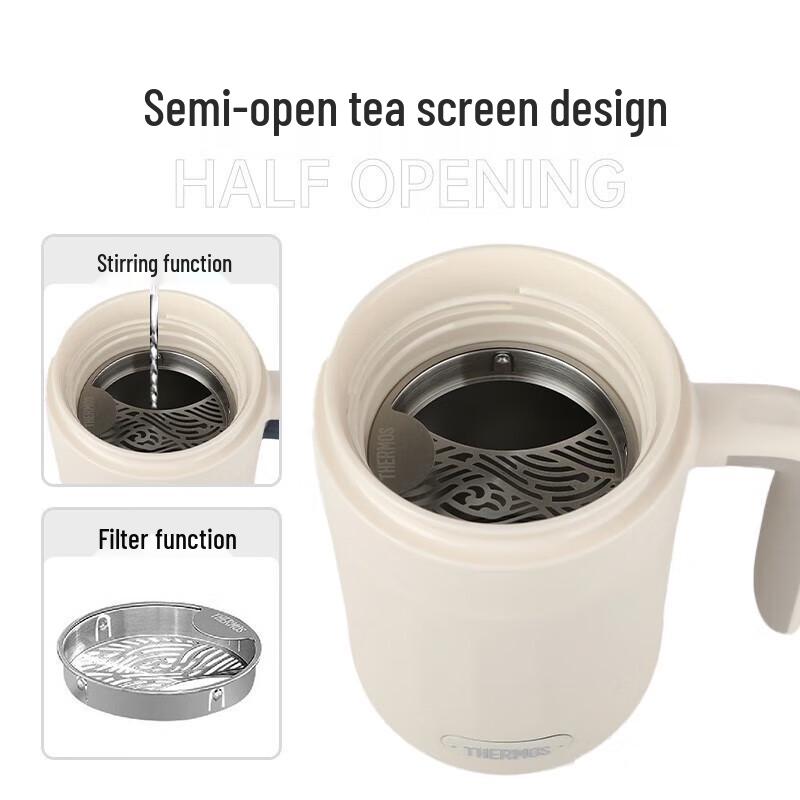 Thermos 600ml 304 Stainless Steel Insulated Coffee Mug with Handle