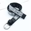 Fashion White Floral Lace Waist Belt Leather Pin Buckle Casual Waist Strap Decorative Jeans Belts for Women Skirts and Jeans
