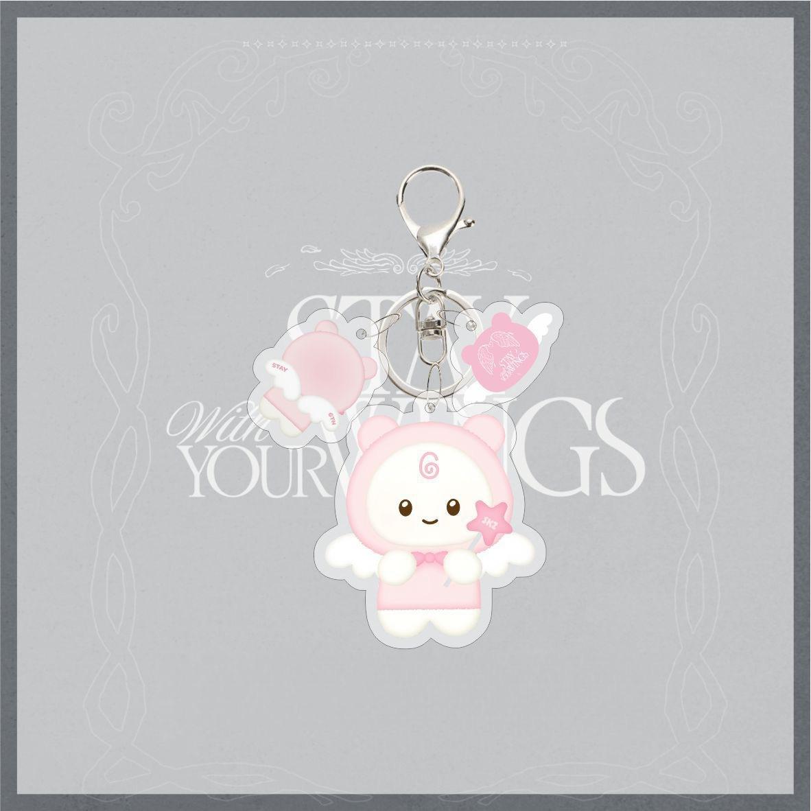 Latest 26 Year Skzoo Cute Acrylic Keychain Stay With Your Wings Felix Hyunjin Accessory Bag Keychain For Kids