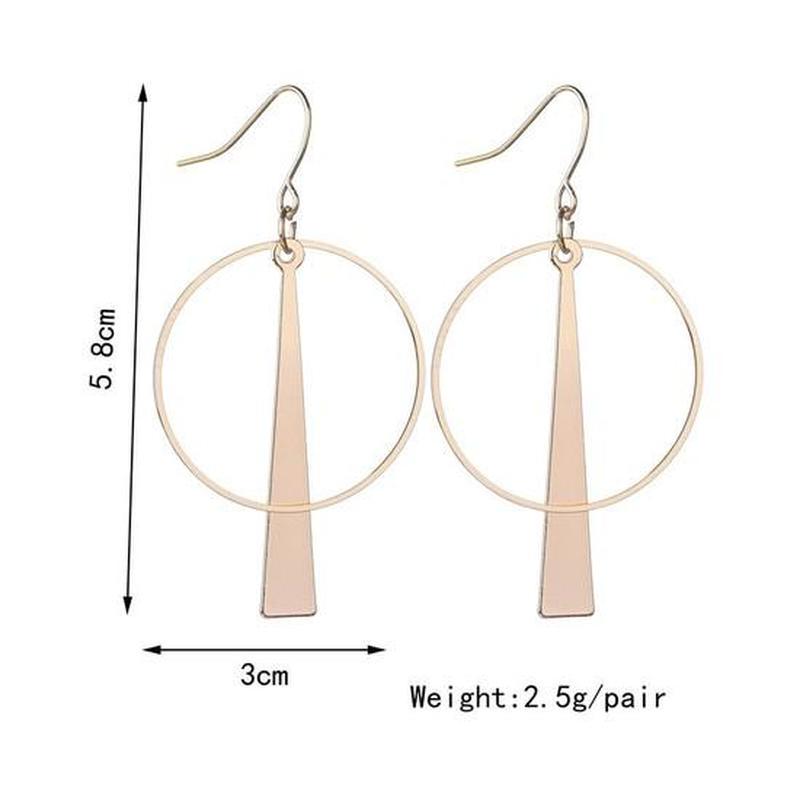Geometric Circle Long Women's Metal Earrings Alloy Jewelry Accessories Party Gift