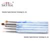 Pink & Blue Water Bottle Penholder, Silver Tube Pull Line & Daisy Gel Fan Nail Brush Set - 5 Pieces