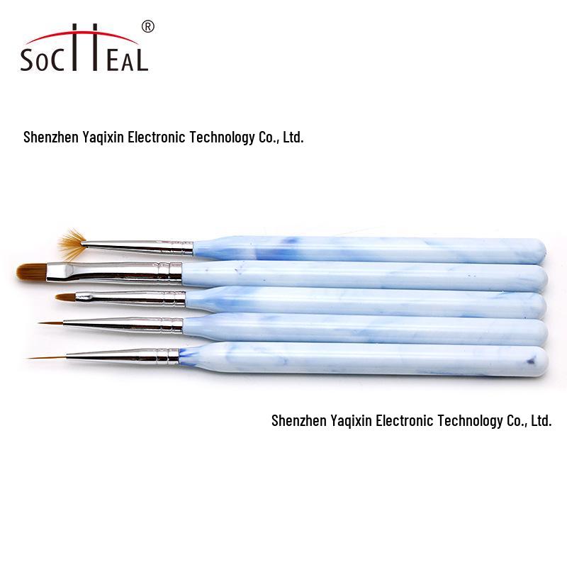 

Pink & Blue Water Bottle Penholder, Silver Tube Pull Line & Daisy Gel Fan Nail Brush Set - 5 Pieces розовый