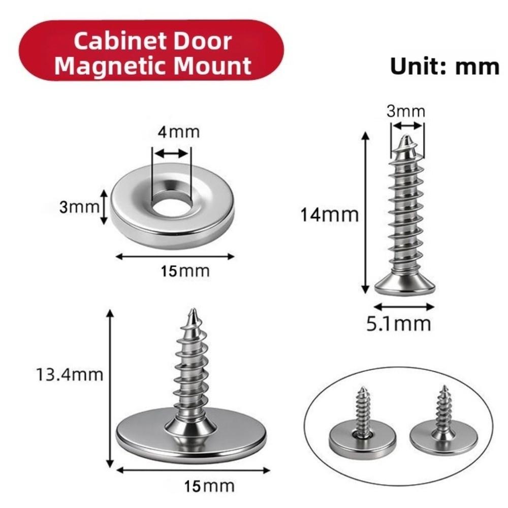 Round Magnetic Lock for Furniture Closer for Furniture Hardware Magnetic Door Catch