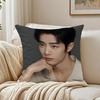S-Sean Xiao Idol Fan Exclusive Cushion Cover Pillowcase Anti-Dustmite Living Room Sofa Decor Cushion Room