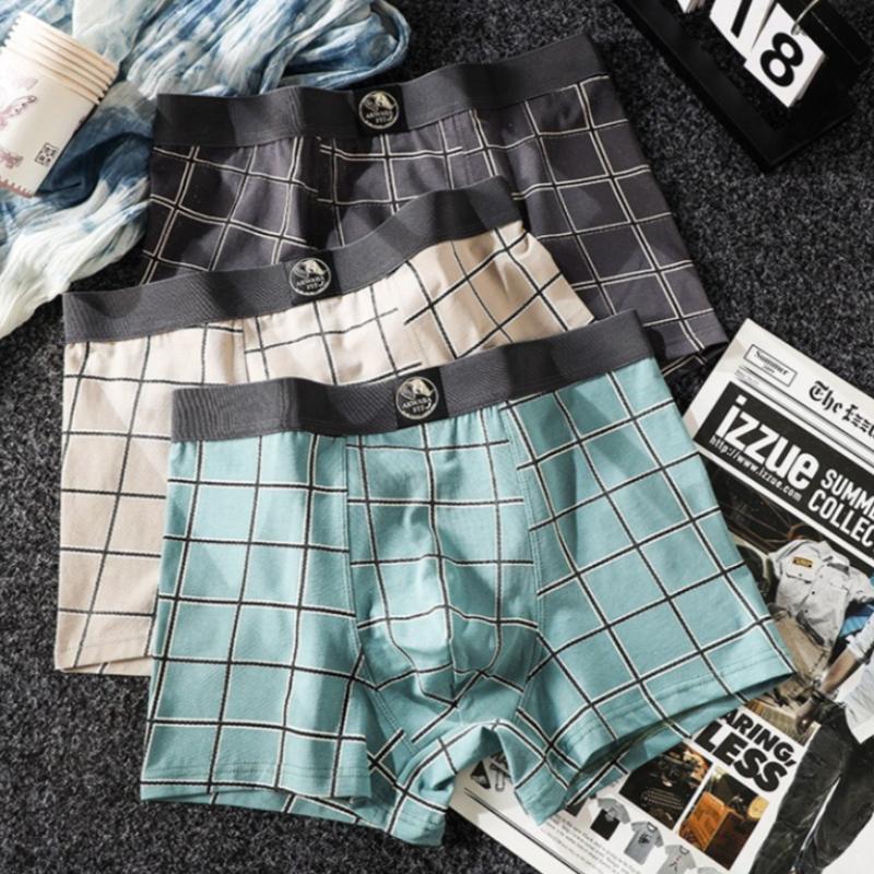 Men's New Autumn Trend Printed Cotton Breathable Flat Angle Underwear