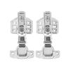 2Pcs Cabinet Hinges Stainless Steel 2.0mm Thick Thicken Base Electroplating Bright Wardrobe Hinge for Kitchen Bathroom