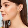 3 Pcs Geometric Heart Hoop Earrings for Women, Stainless Steel Gold Plated Irregular Circle Earrings, Minimalist Luxury Jewelry