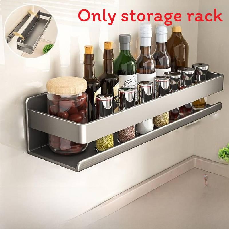 Wall Mount Spice Rack With Removable Shelves For Kitchen Organization And Storage