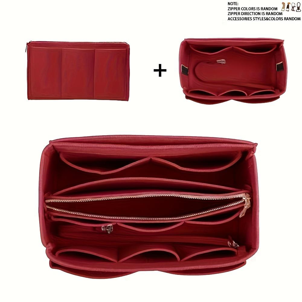 High qualityFoldable Felt Bag Organizer, Multi Pocket Insert Bag, Portable Comestic Makeup Storage Bag For Handbag, Tote Bag & Purse