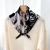 Spring and Summer Light Silk Silk Scarf Women's Double Crepe Mulberry Silk Temperament Printing Fashion Chinese Square Scarf Outer Scarf Shawl