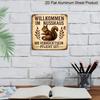 2D Flat, 1pc, Vintage Animal Theme Metal Aluminum Decorative Plaques, Vintage Farmhouse Style, Perfect for Gardens, Patios, Homes, Clubs, Porches