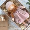 Cotton Body Waldorf Doll Doll Artist Handmade Mini Dress-up Doll DIY Waldorf Doll